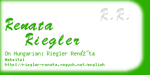 renata riegler business card